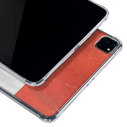 Peru Flag Distressed iPad Pro 12.9in (2020) Clear Case